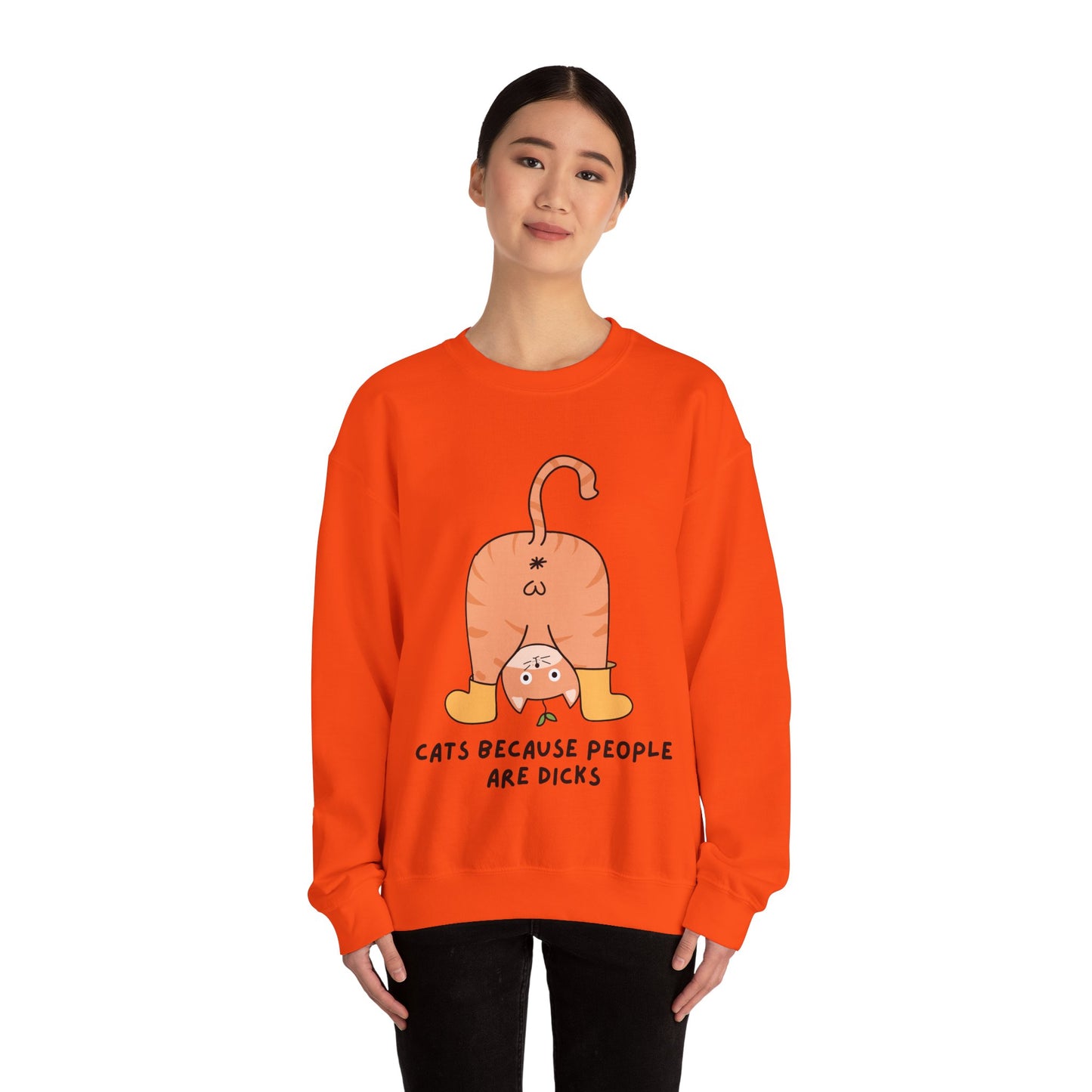 Cats Because People Are Dicks, Cat Mom, Cat Dad, Trendy Sweater, Cat Lovers, Quirky Gift, Fur Parents, Funny Fat Cat, College Sweatshirt