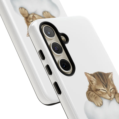 Kitten on Clouds Tough Phone Case | Shockproof Protective Phone Case