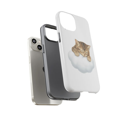 Kitten on Clouds Tough Phone Case | Shockproof Protective Phone Case