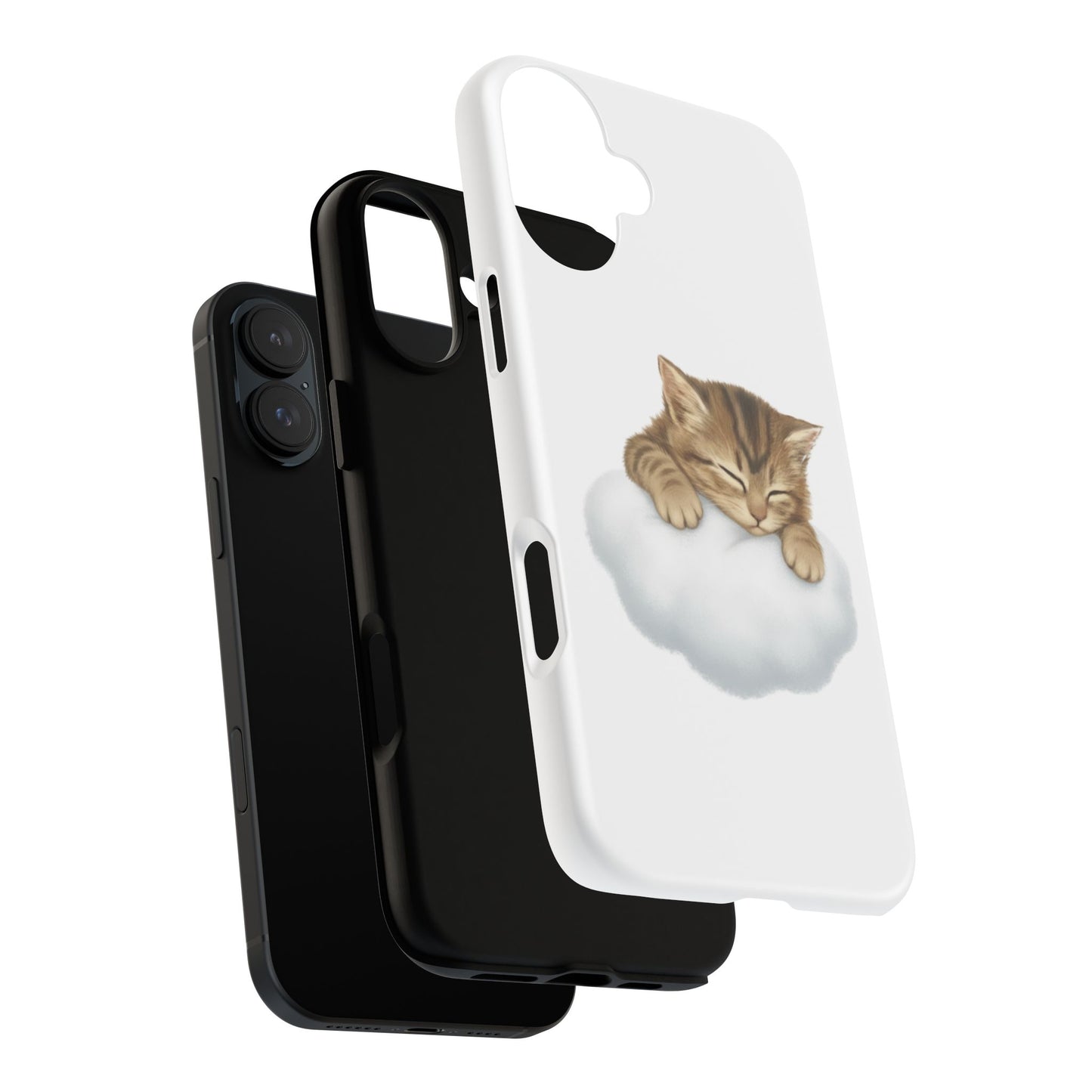 Kitten on Clouds Tough Phone Case | Shockproof Protective Phone Case