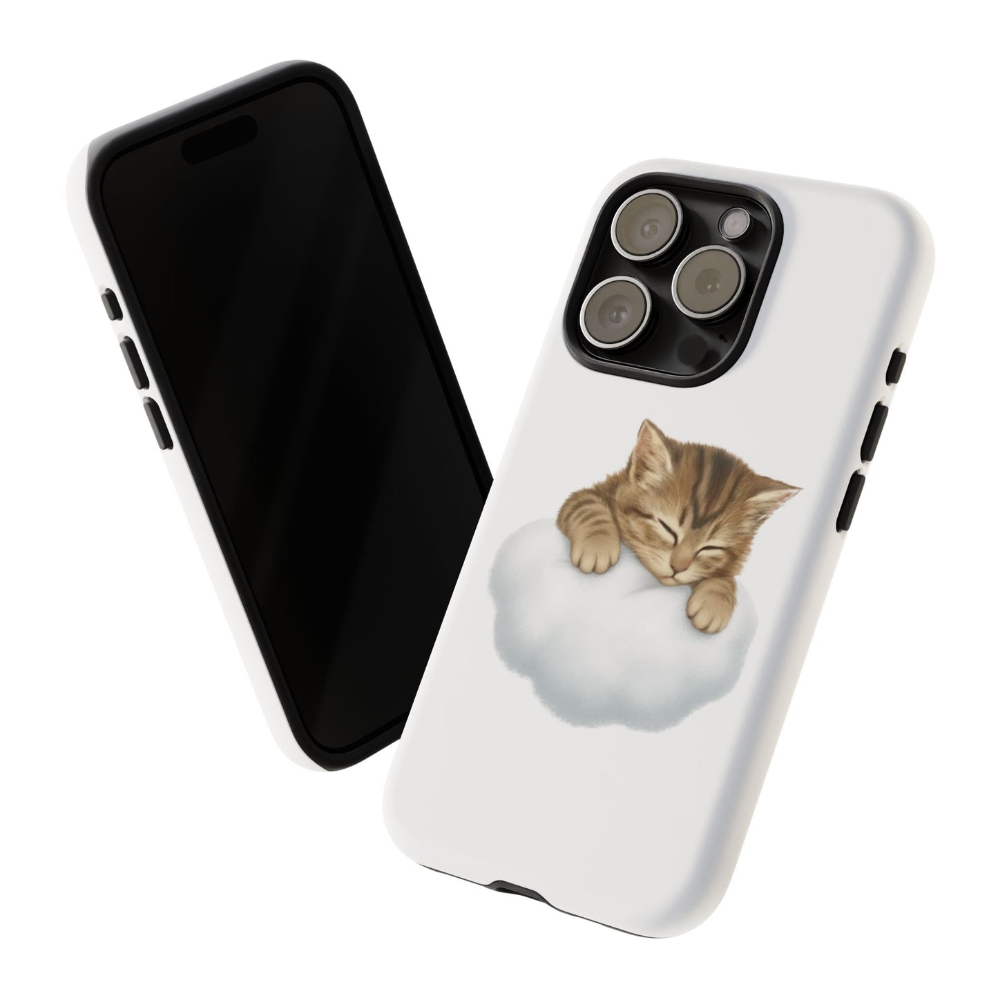 Kitten on Clouds Tough Phone Case | Shockproof Protective Phone Case