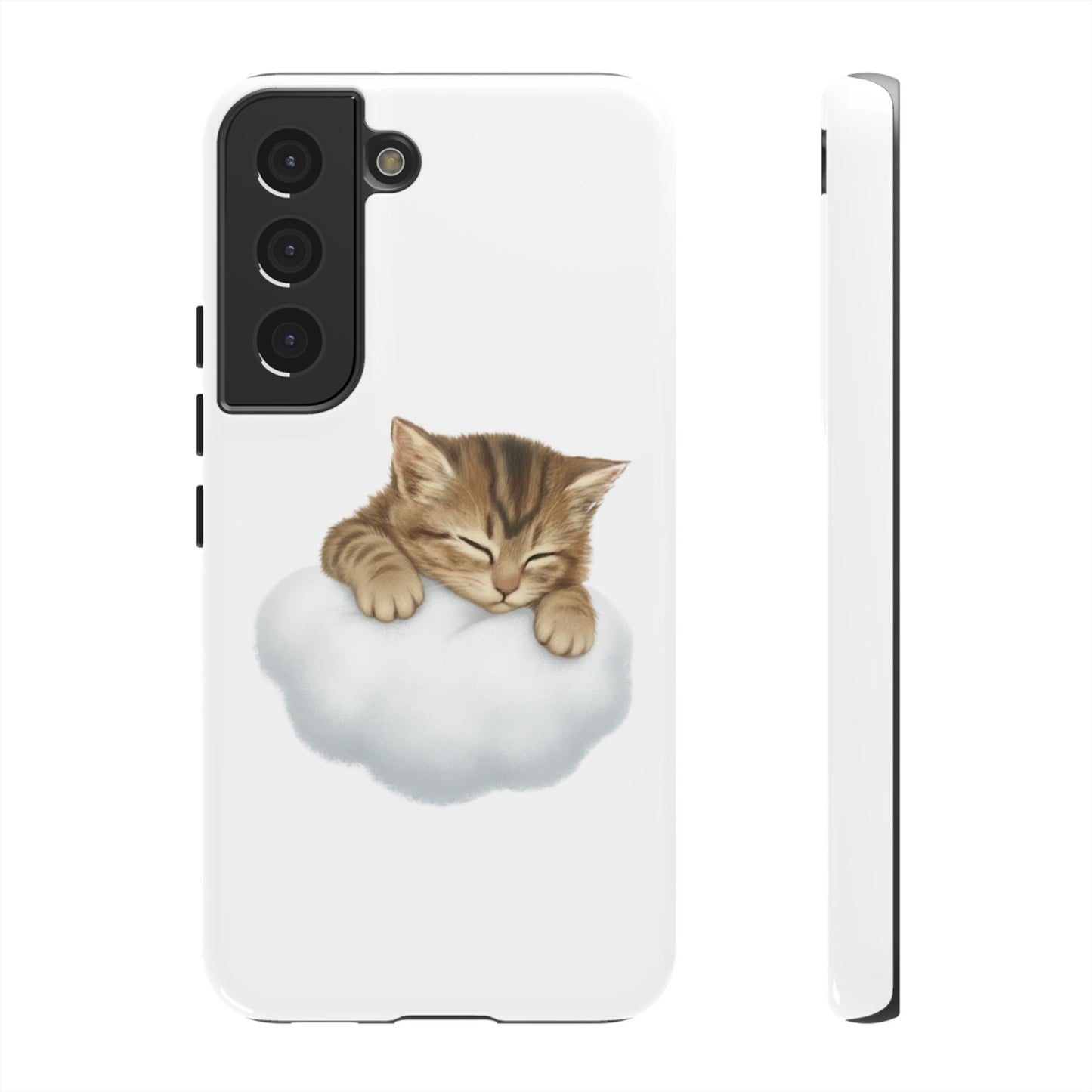 Kitten on Clouds Tough Phone Case | Shockproof Protective Phone Case
