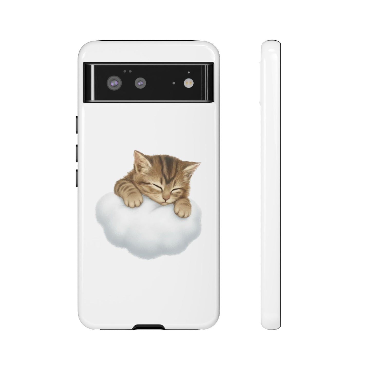 Kitten on Clouds Tough Phone Case | Shockproof Protective Phone Case
