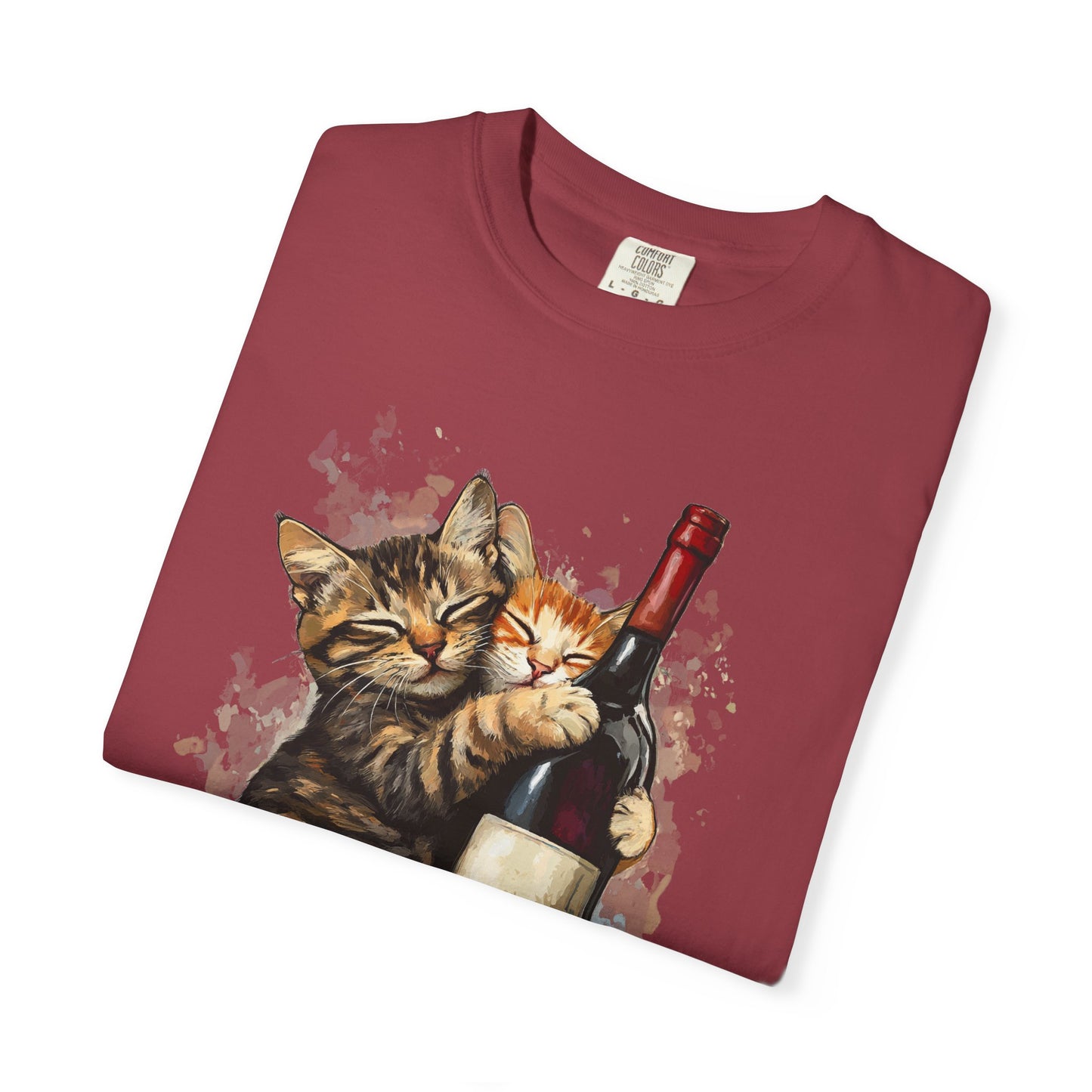 Funny Cats and Wine Unisex T-shirt, Animal Lover Gift, Fur Parents, Cat and Wine Lovers, Funny Cat Shirt, Cat Owner Tee, Wine and Cat Shirt,