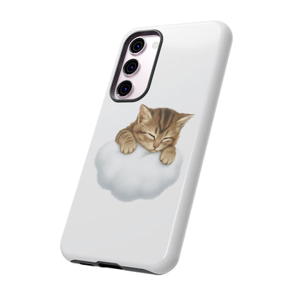 Kitten on Clouds Tough Phone Case | Shockproof Protective Phone Case
