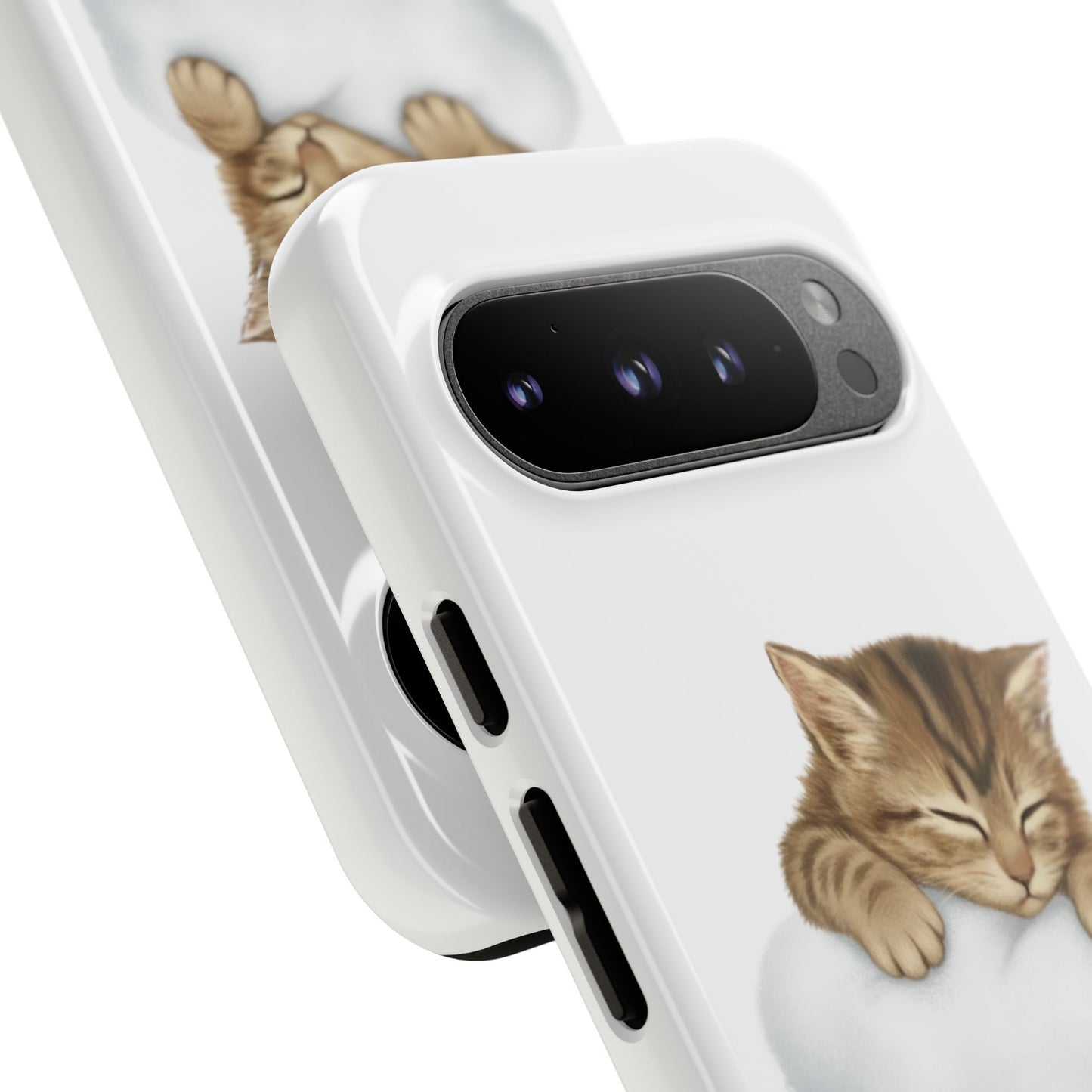 Kitten on Clouds Tough Phone Case | Shockproof Protective Phone Case