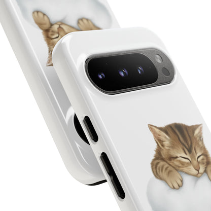 Kitten on Clouds Tough Phone Case | Shockproof Protective Phone Case