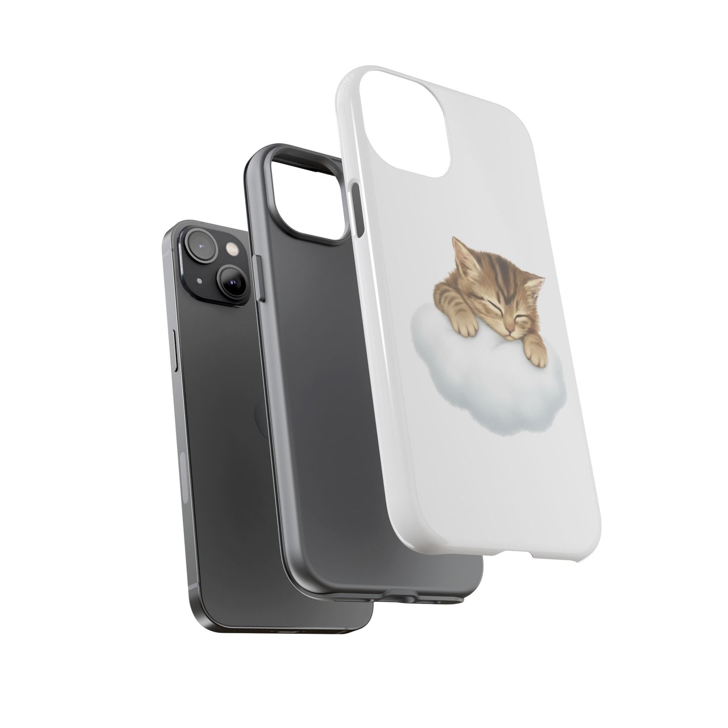 Kitten on Clouds Tough Phone Case | Shockproof Protective Phone Case
