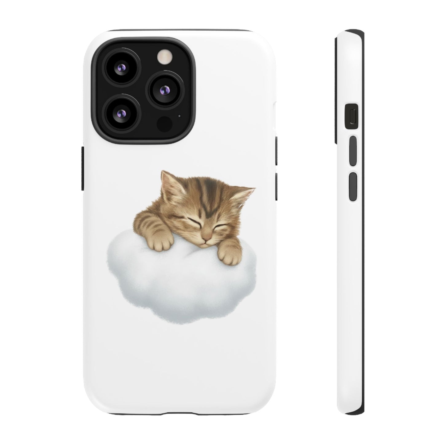 Kitten on Clouds Tough Phone Case | Shockproof Protective Phone Case