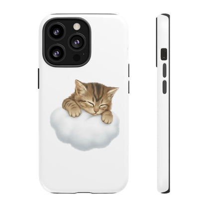 Kitten on Clouds Tough Phone Case | Shockproof Protective Phone Case