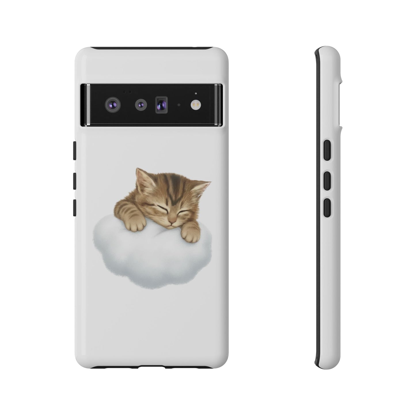 Kitten on Clouds Tough Phone Case | Shockproof Protective Phone Case