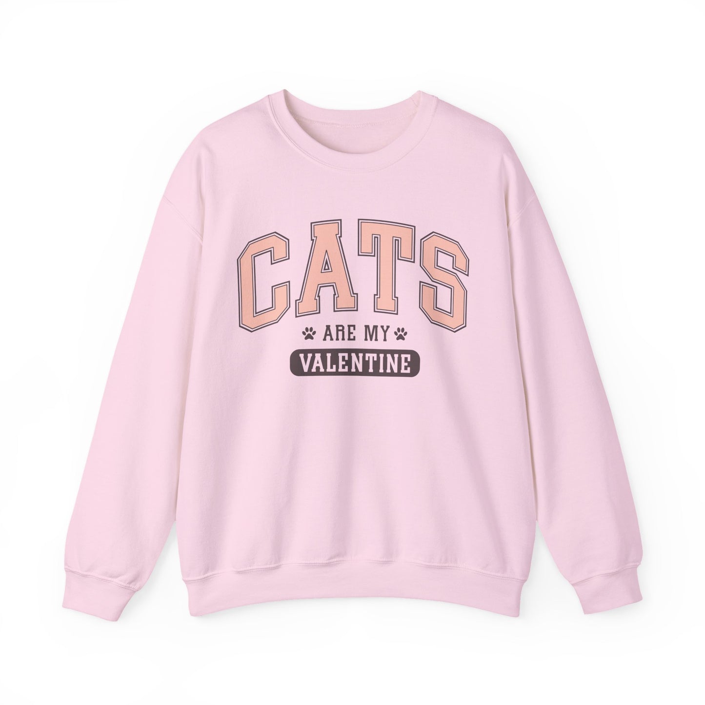 Cats Are My Valentine, Funny, Trendy Valentines, Hearts Day, Retro, Fur Parent, Introverts Gift, Oversized, Lounge Wear, Homebody Sweatshirt