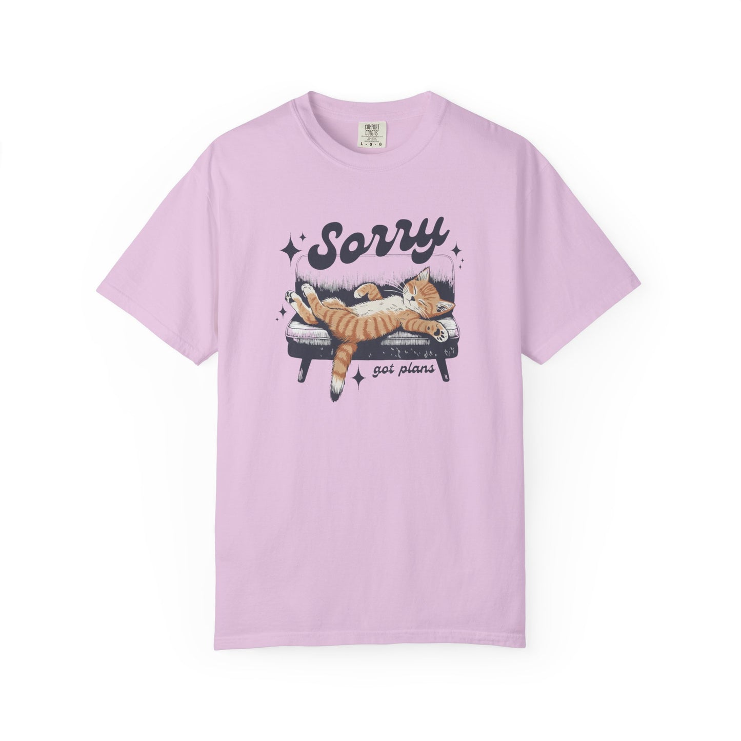 Sorry Got Plans Tired and Lazy Cat T-shirt | Funny Cat Tee