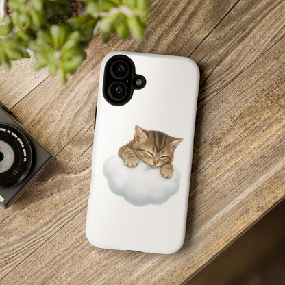 Kitten on Clouds Tough Phone Case | Shockproof Protective Phone Case