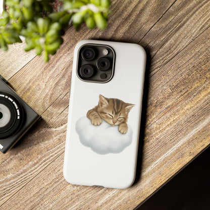 Kitten on Clouds Tough Phone Case | Shockproof Protective Phone Case