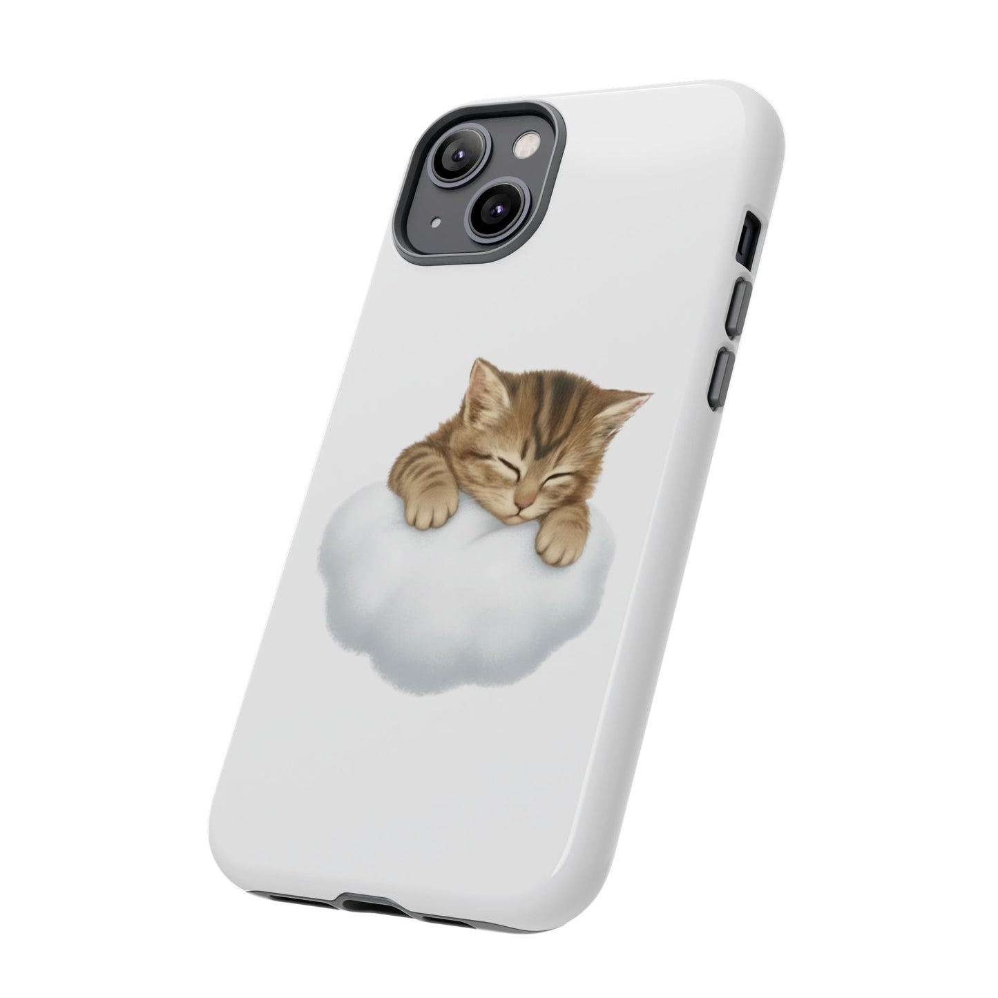 Kitten on Clouds Tough Phone Case | Shockproof Protective Phone Case