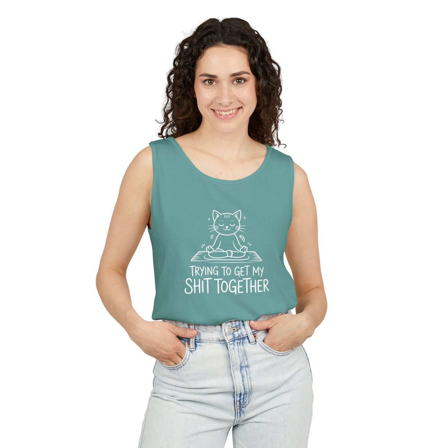 Trying To Get My Shit Together chaotic life tank top | funny statement