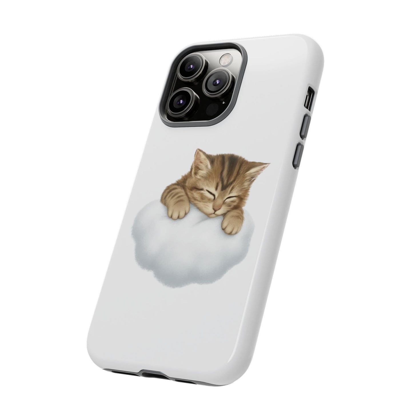 Kitten on Clouds Tough Phone Case | Shockproof Protective Phone Case