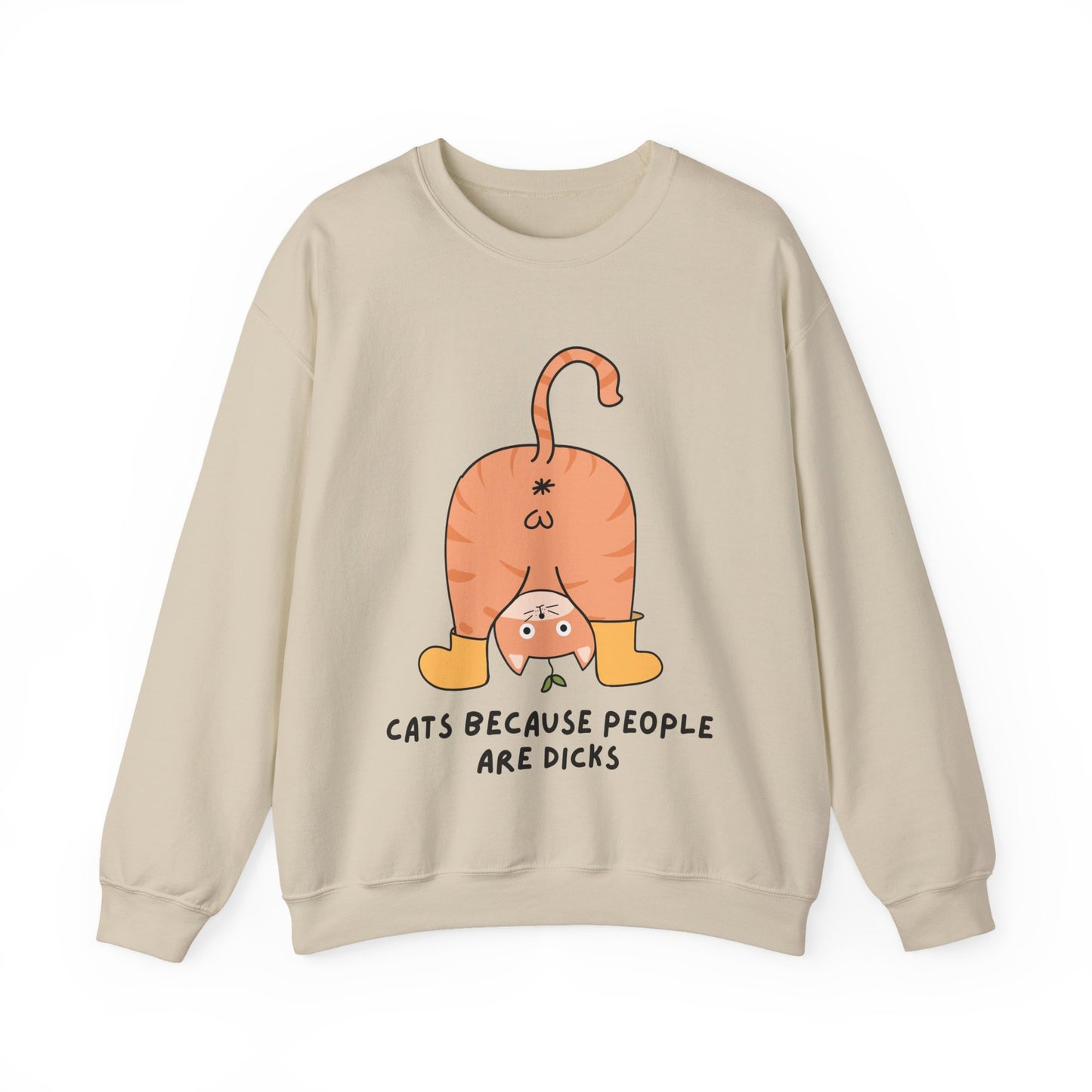 Cats Because People Are Dicks, Cat Mom, Cat Dad, Trendy Sweater, Cat Lovers, Quirky Gift, Fur Parents, Funny Fat Cat, College Sweatshirt