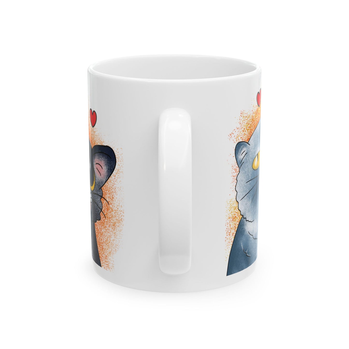 Hug Your Meow Ceramic Mug, Cat Lovers Gift, Coffee Cup, Funny Tea Cup, Pet Owner Present, Colleagues and Friends Gift, Cat Dad, Mom