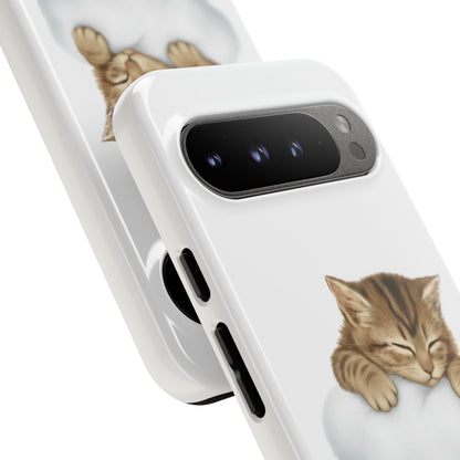 Kitten on Clouds Tough Phone Case | Shockproof Protective Phone Case