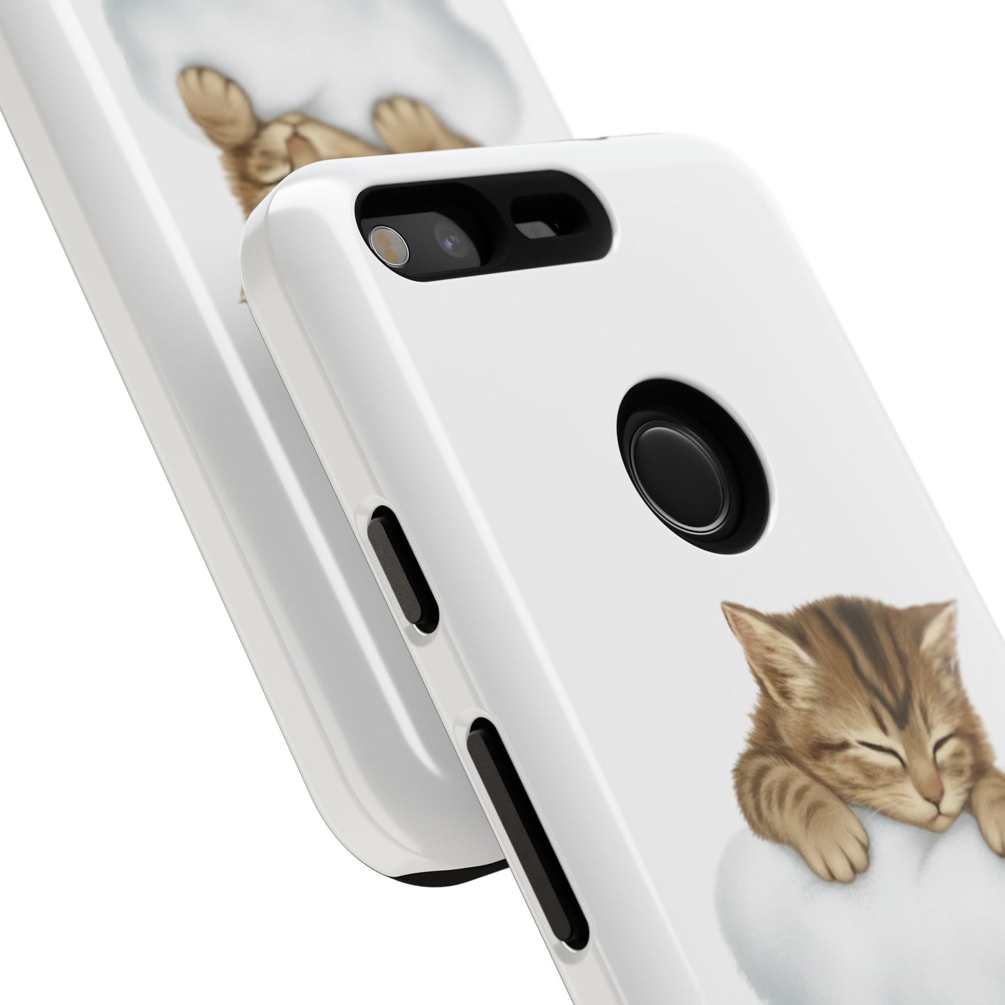 Kitten on Clouds Tough Phone Case | Shockproof Protective Phone Case