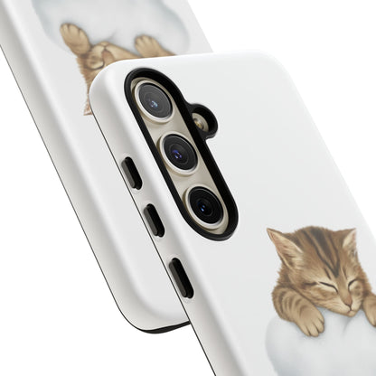 Kitten on Clouds Tough Phone Case | Shockproof Protective Phone Case