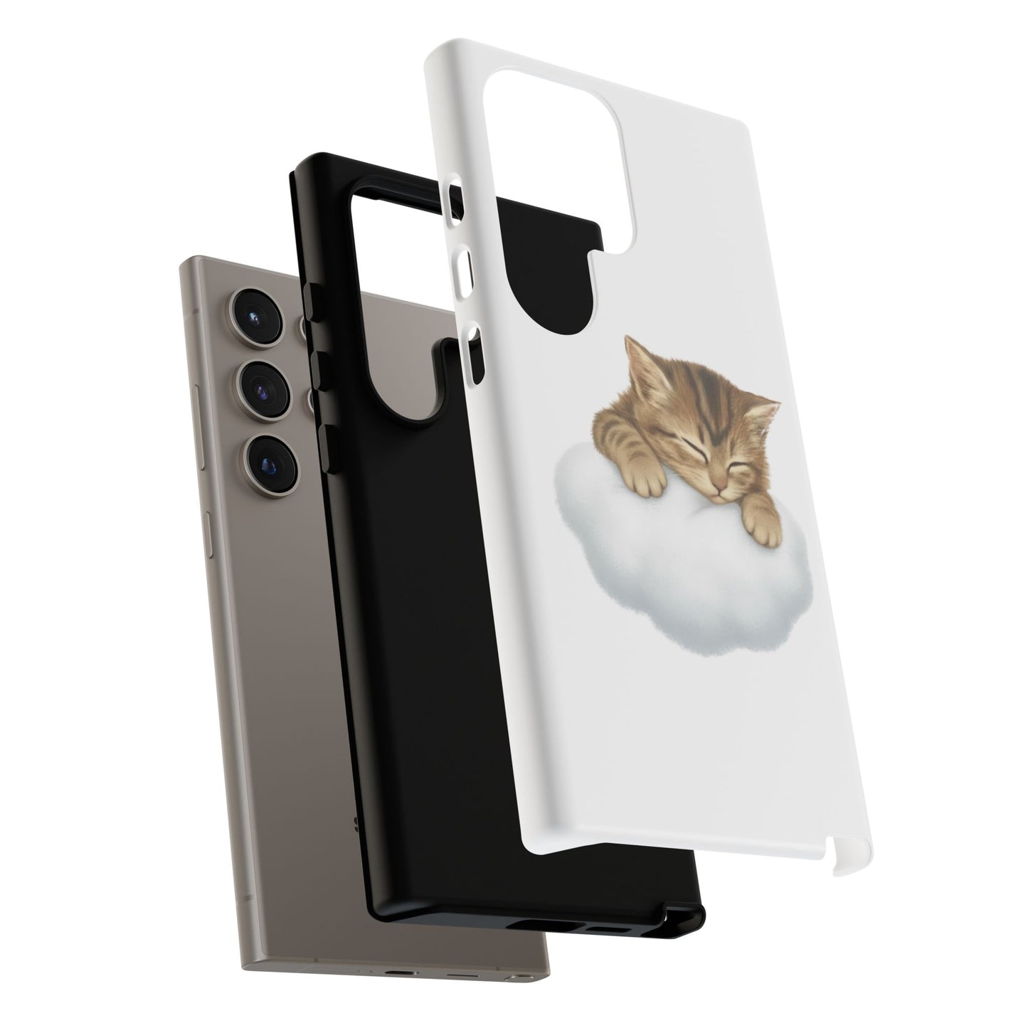 Kitten on Clouds Tough Phone Case | Shockproof Protective Phone Case