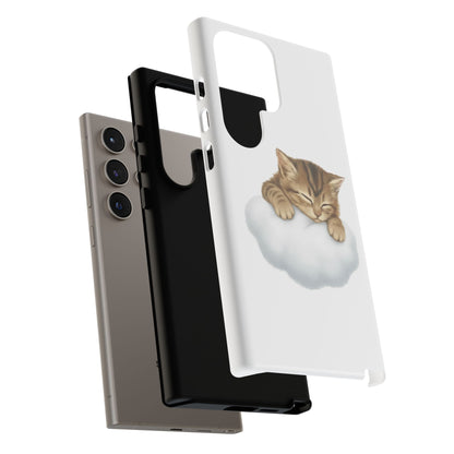 Kitten on Clouds Tough Phone Case | Shockproof Protective Phone Case