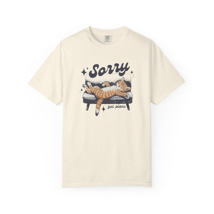 Sorry Got Plans Tired and Lazy Cat T-shirt | Funny Cat Tee