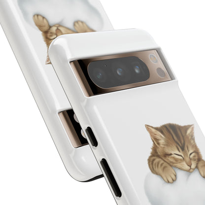Kitten on Clouds Tough Phone Case | Shockproof Protective Phone Case