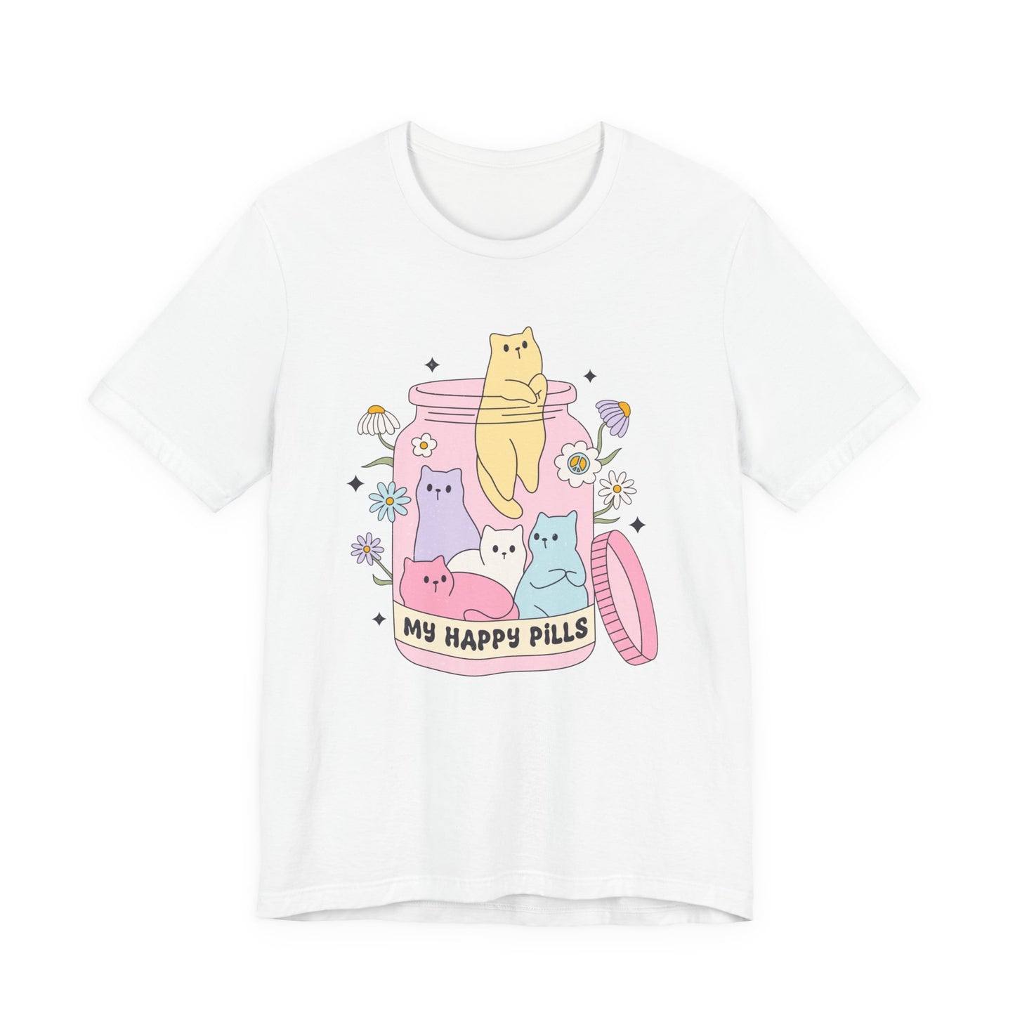 Mental Health Cats TShirt, My Happy Cat Pills, Cute Cat Lover Tee, Mental Health Awareness Shirt, Positive Vibes, Quirky, Self Care Clothing