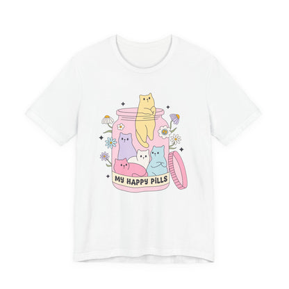 Mental Health Cats TShirt, My Happy Cat Pills, Cute Cat Lover Tee, Mental Health Awareness Shirt, Positive Vibes, Quirky, Self Care Clothing