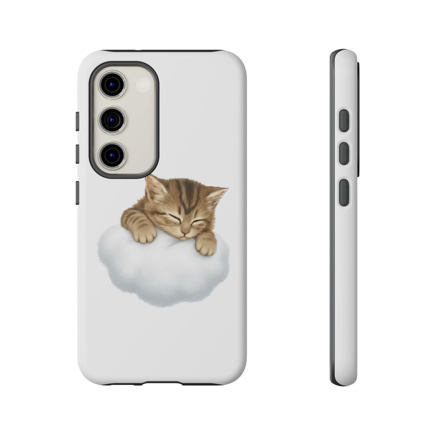 Kitten on Clouds Tough Phone Case | Shockproof Protective Phone Case