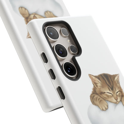 Kitten on Clouds Tough Phone Case | Shockproof Protective Phone Case