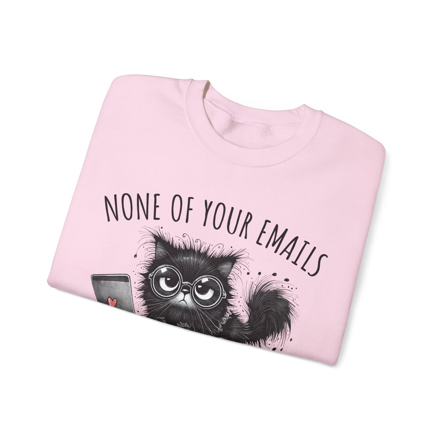 Funny Cat Unisex Sweatshirt, Corporate Humor Gift for Colleague or Boss, Crewneck Jumper, Office Cat Lover Present, Cat Lady Work Apparel