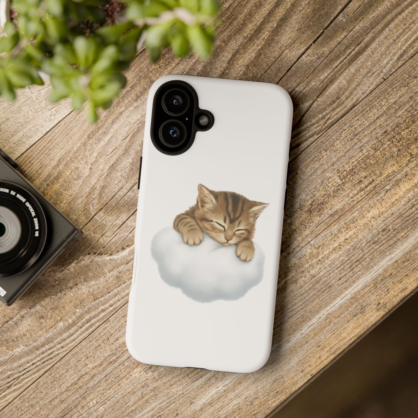 Kitten on Clouds Tough Phone Case | Shockproof Protective Phone Case