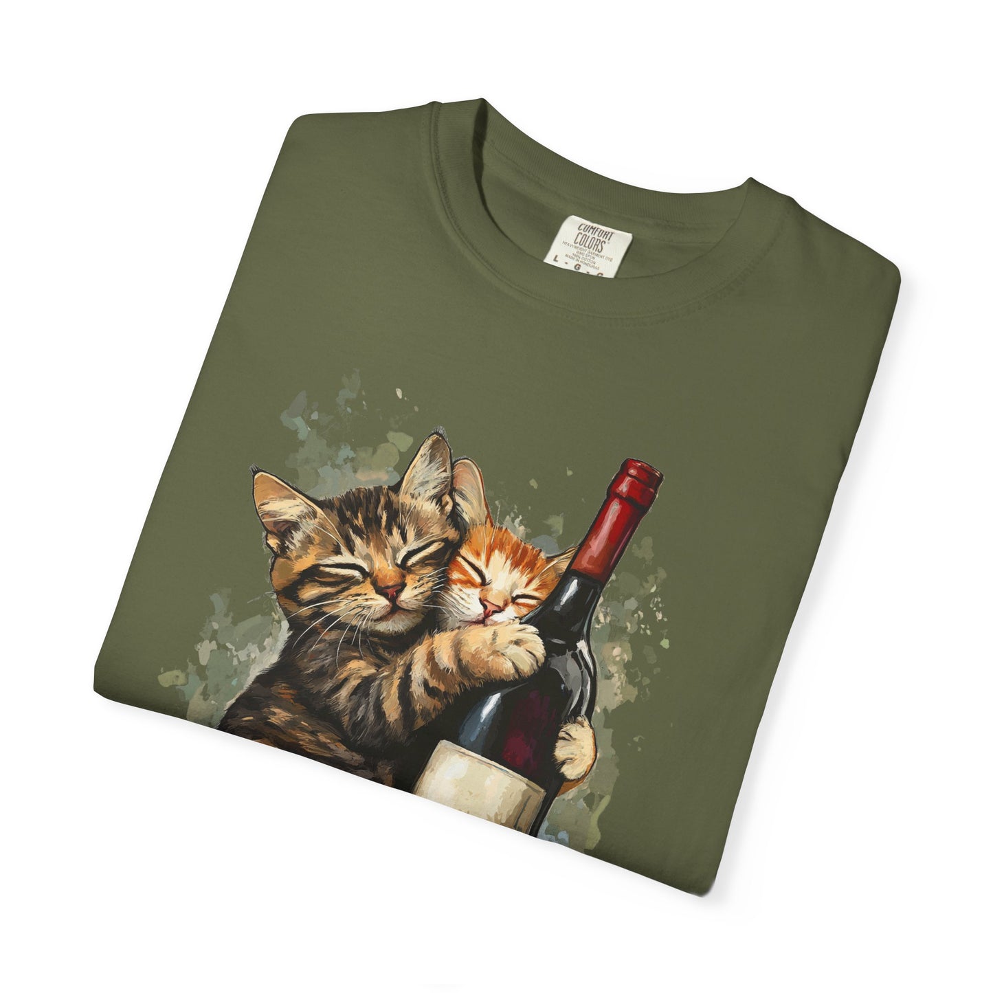 Funny Cats and Wine Unisex T-shirt, Animal Lover Gift, Fur Parents, Cat and Wine Lovers, Funny Cat Shirt, Cat Owner Tee, Wine and Cat Shirt,