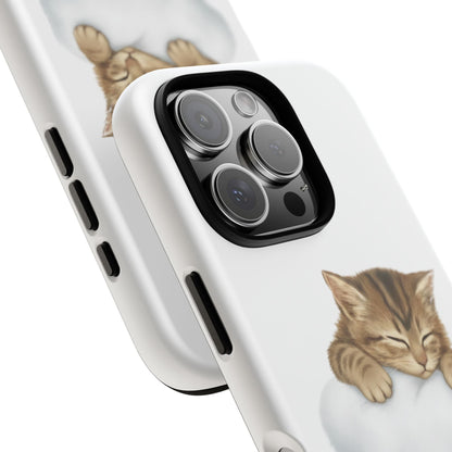 Kitten on Clouds Tough Phone Case | Shockproof Protective Phone Case