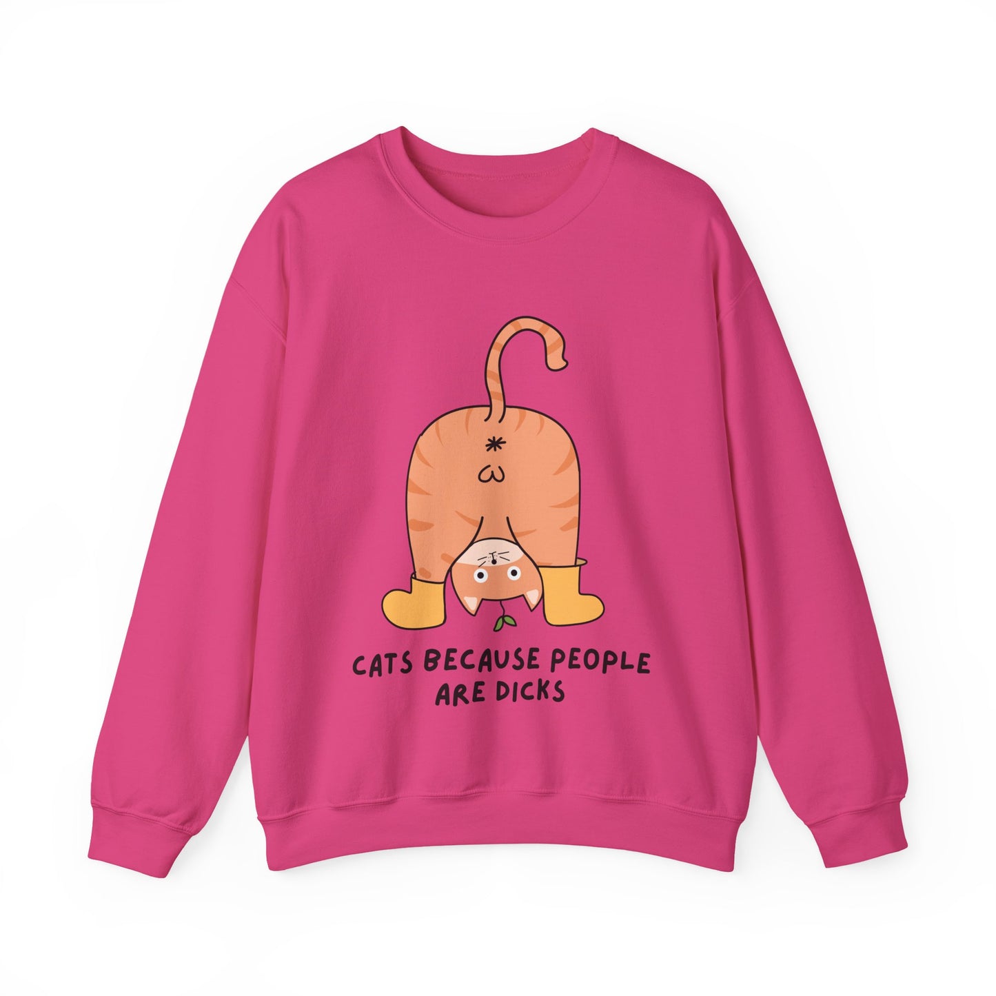 Cats Because People Are Dicks, Cat Mom, Cat Dad, Trendy Sweater, Cat Lovers, Quirky Gift, Fur Parents, Funny Fat Cat, College Sweatshirt