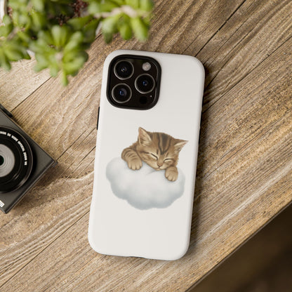 Kitten on Clouds Tough Phone Case | Shockproof Protective Phone Case