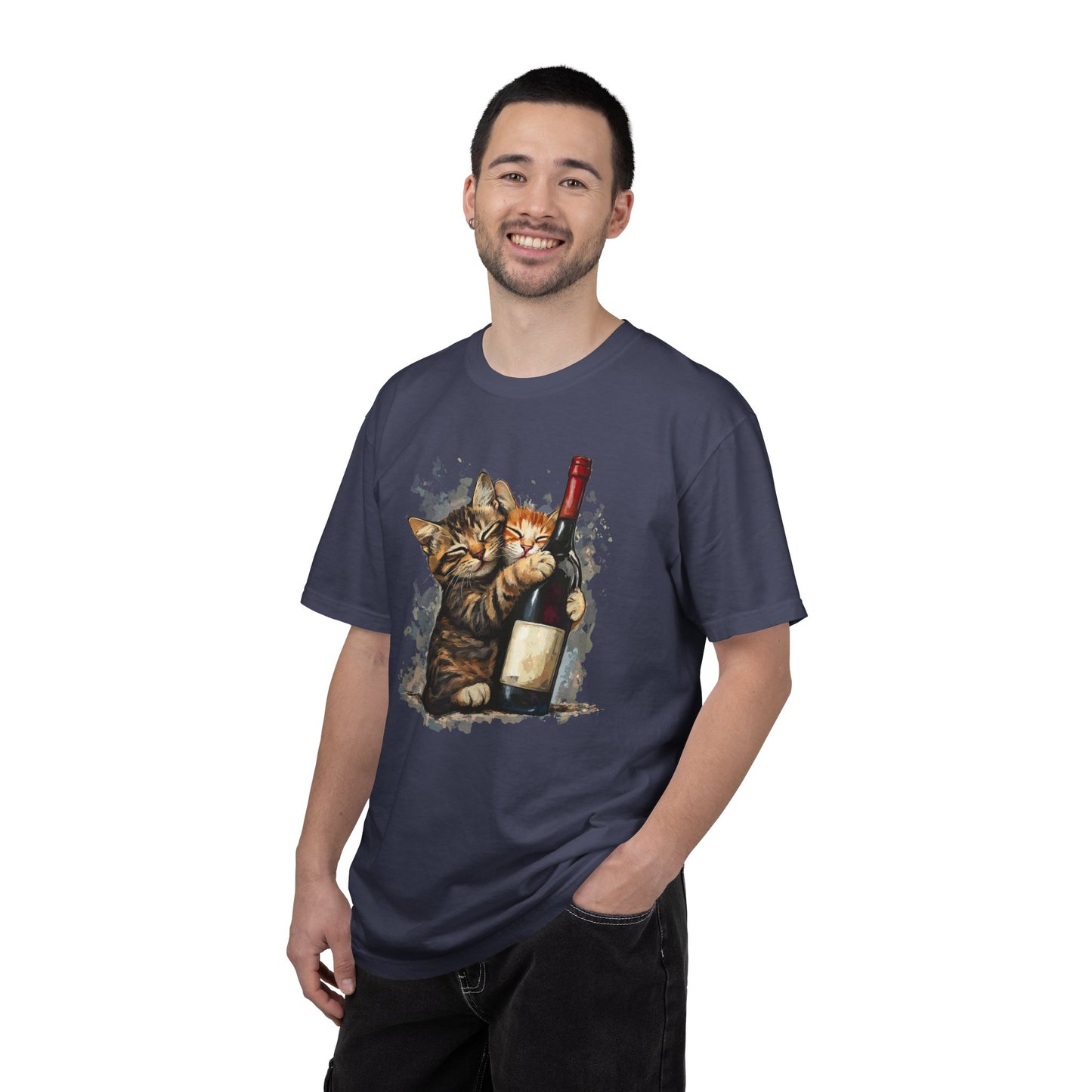 Funny Cats and Wine Unisex T-shirt, Animal Lover Gift, Fur Parents, Cat and Wine Lovers, Funny Cat Shirt, Cat Owner Tee, Wine and Cat Shirt,