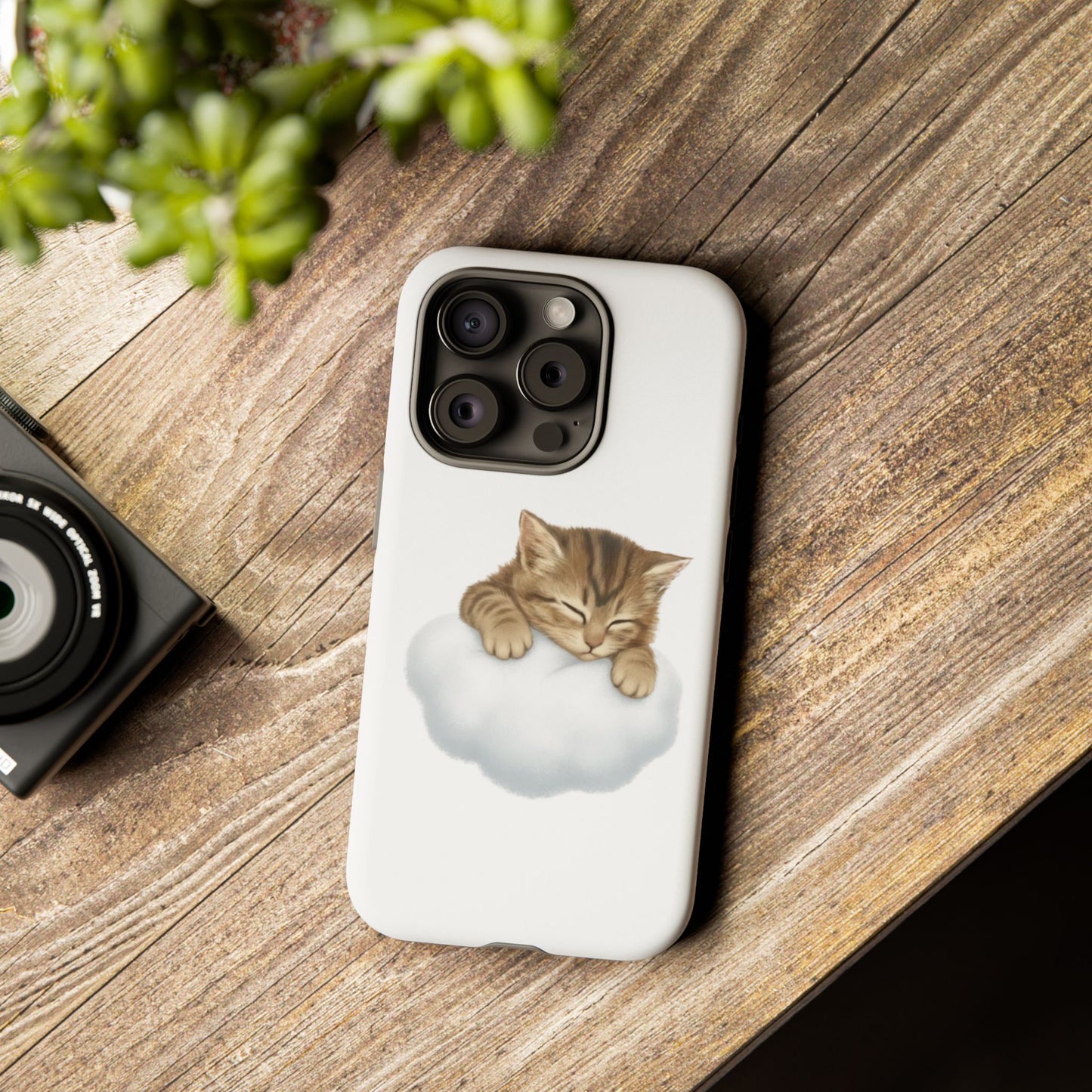 Kitten on Clouds Tough Phone Case | Shockproof Protective Phone Case
