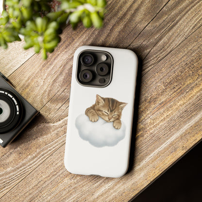 Kitten on Clouds Tough Phone Case | Shockproof Protective Phone Case