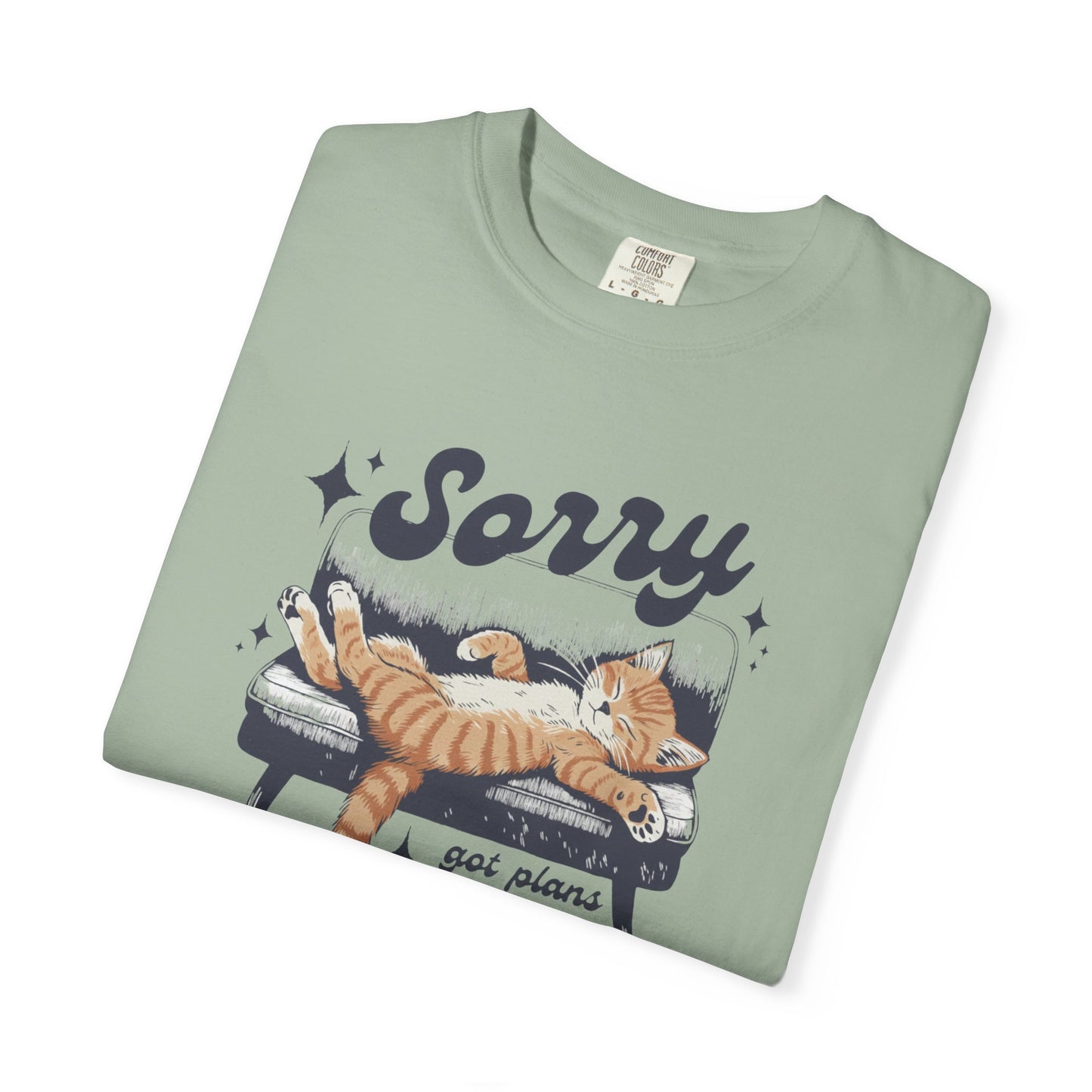 Sorry Got Plans Tired and Lazy Cat T-shirt | Funny Cat Tee