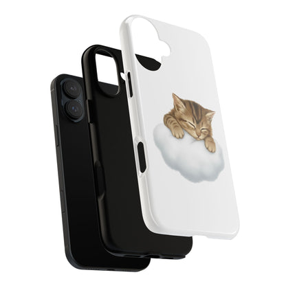 Kitten on Clouds Tough Phone Case | Shockproof Protective Phone Case