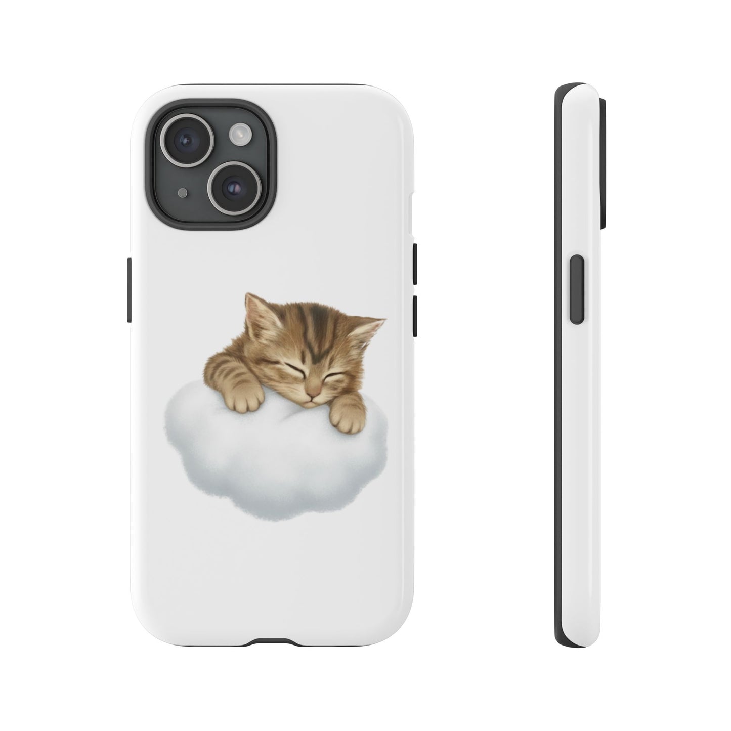 Kitten on Clouds Tough Phone Case | Shockproof Protective Phone Case