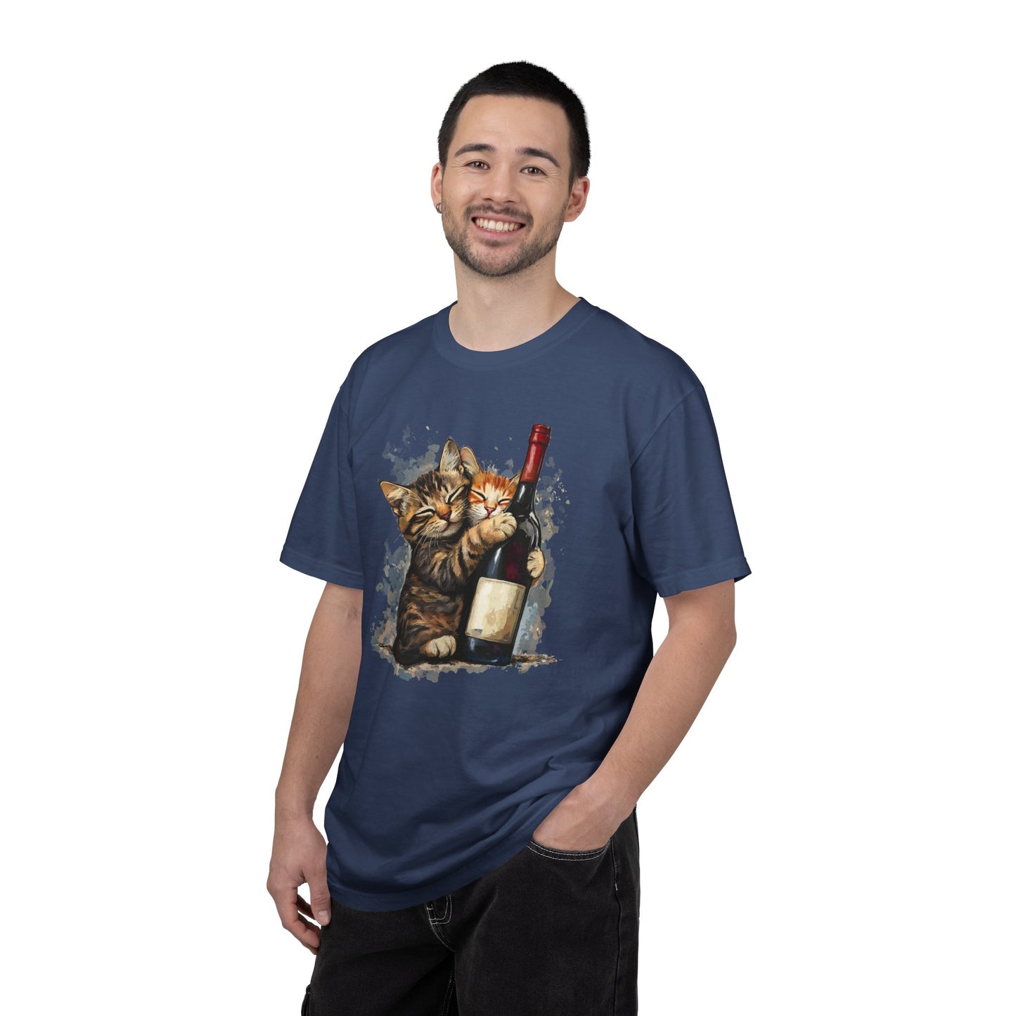 Funny Cats and Wine Unisex T-shirt, Animal Lover Gift, Fur Parents, Cat and Wine Lovers, Funny Cat Shirt, Cat Owner Tee, Wine and Cat Shirt,