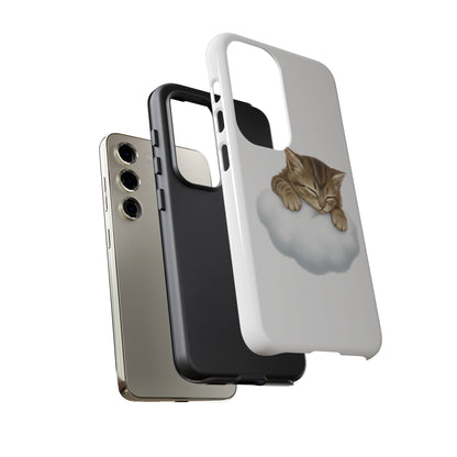 Kitten on Clouds Tough Phone Case | Shockproof Protective Phone Case