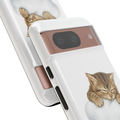 Kitten on Clouds Tough Phone Case | Shockproof Protective Phone Case